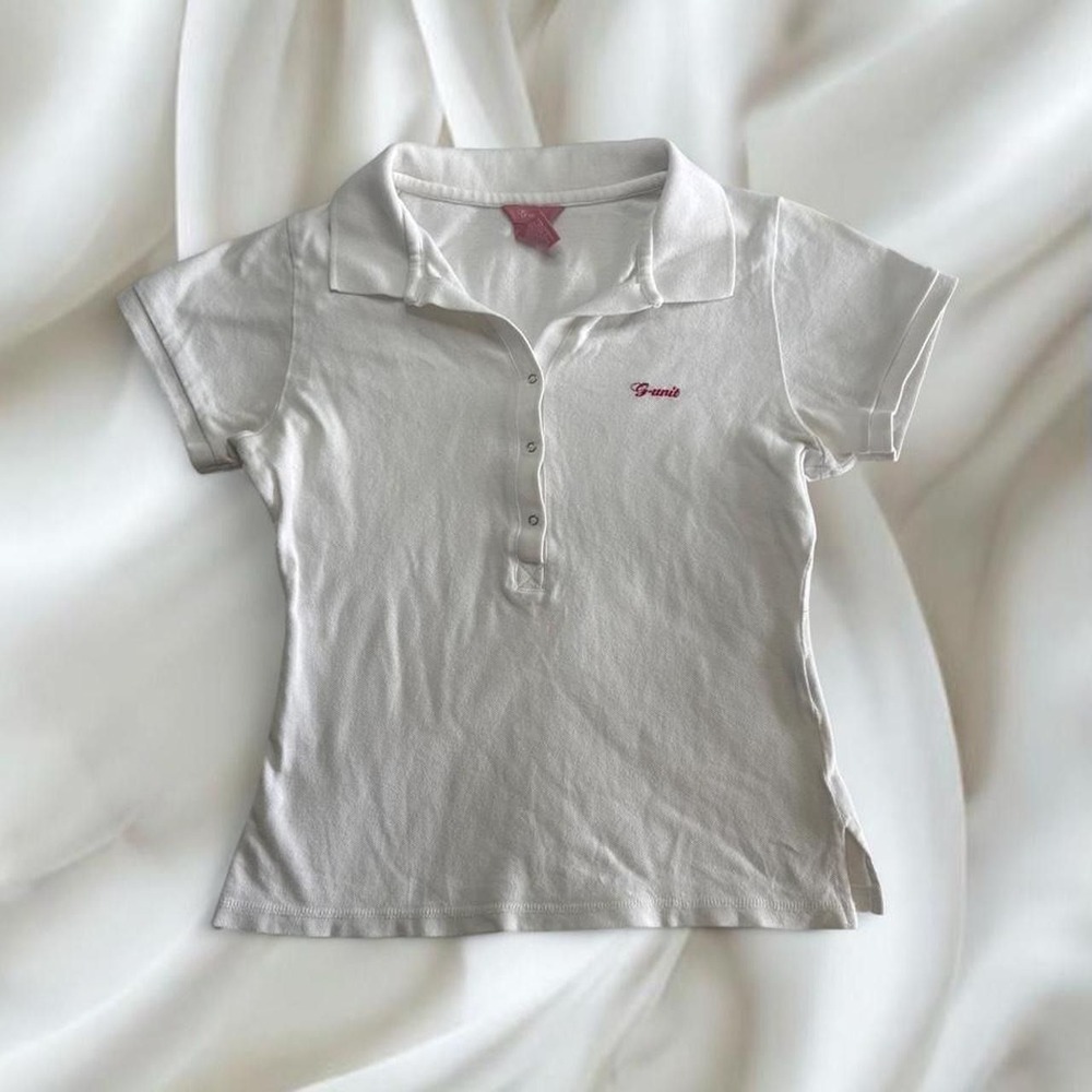 Y2K vintage white G-Unit preppy polo babydoll top